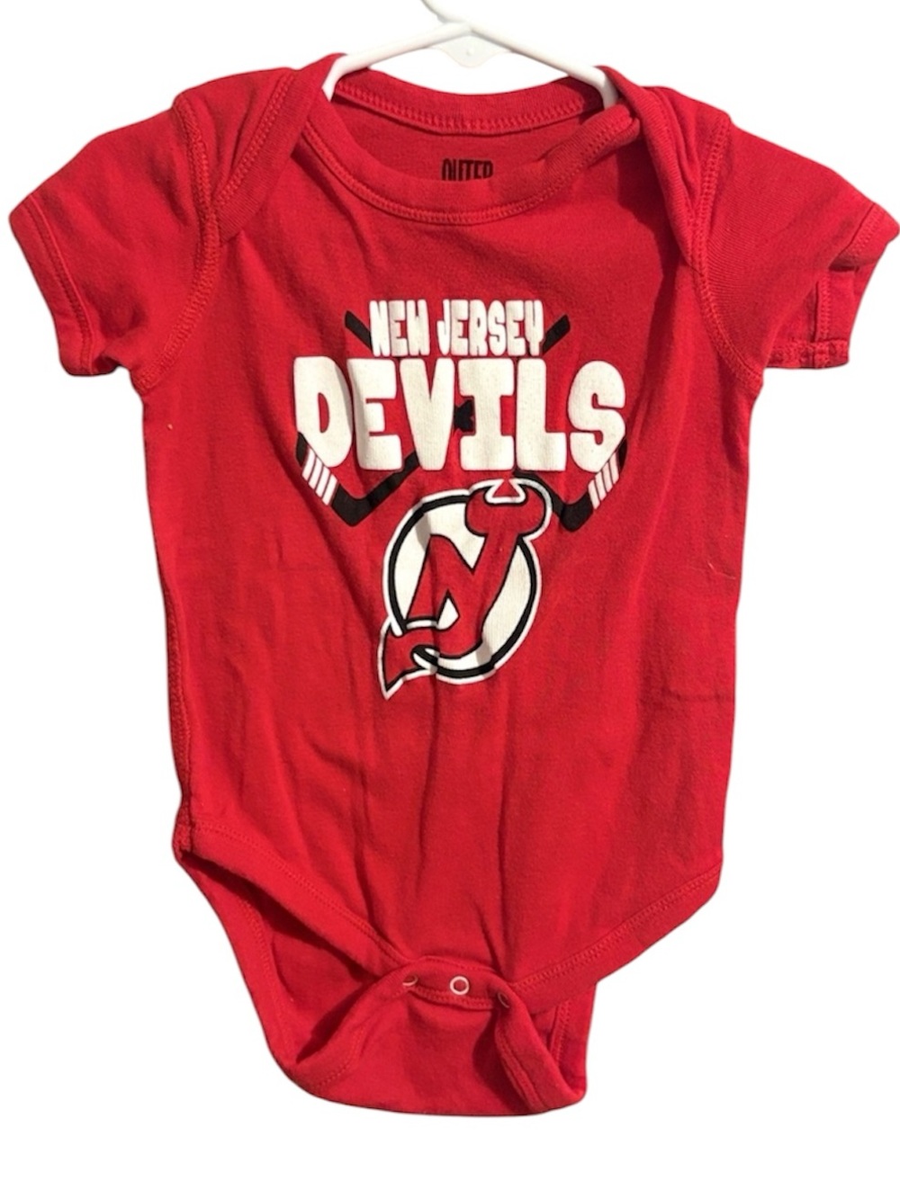 New Jersey Devils Red Baby One-Piece Bodysuit